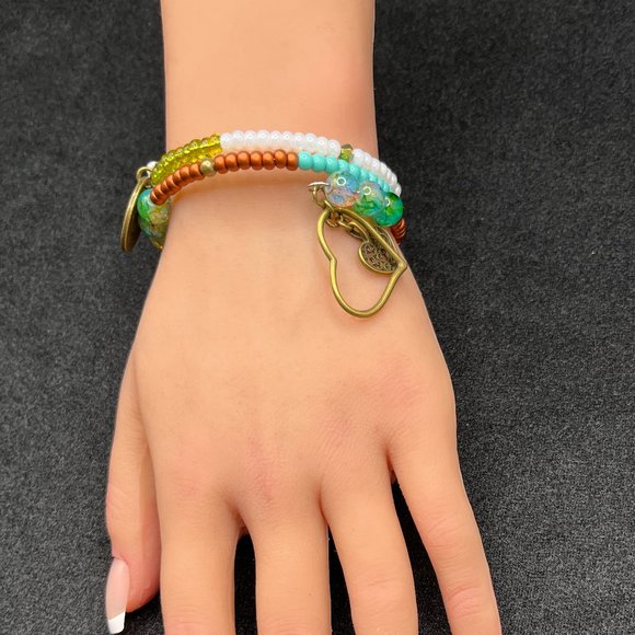Boho Beaded Charm Bracelet For Women - Picture 1 of 5